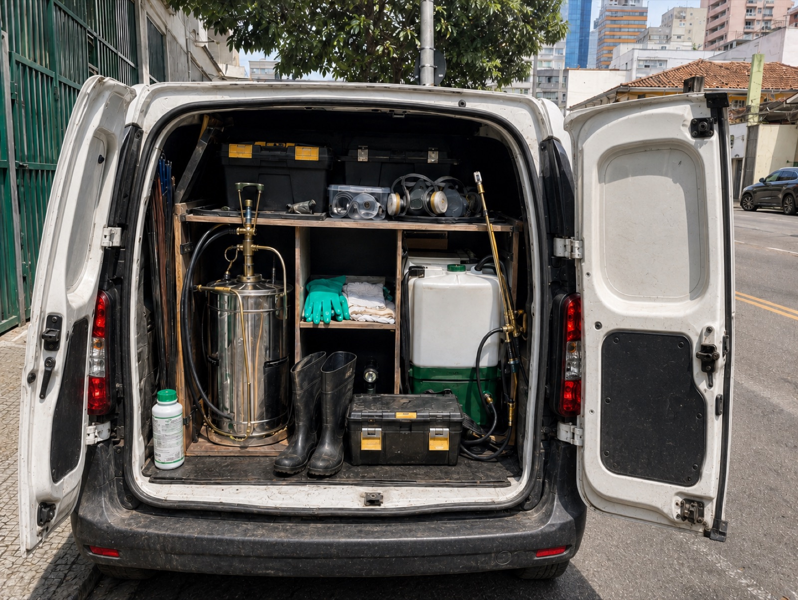 Estrutura e equipamentos organizados para um atendimento técnico